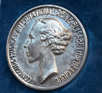 medaille ZILVER  Koningin Elisabethwedstrijd België Cliquet beschikbaar voor biedingen