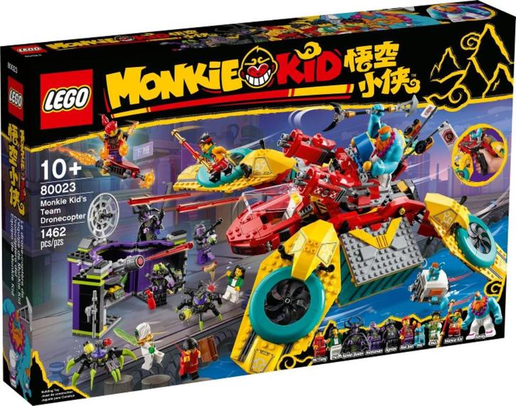 LEGO Monkie Kid - 80023 - Monkie Kid's Team Dronecopter, Kinderen en Baby's, Speelgoed | Duplo en Lego, Nieuw, Lego, Ophalen of Verzenden