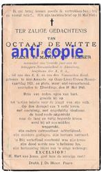 Octaaf De Witte Sint Amands gesneuveld Elverdinge / Ieper me, Verzenden, Landmacht, Foto of Poster