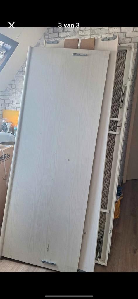 Wit 2 persoonsbed, Huis en Inrichting, Slaapkamer | Bedden, Zo goed als nieuw, Tweepersoons, Overige maten, 200 cm, Hout, Wit