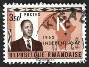 1 Postzegel Rwanda 1962 Onafhankelijkheid beschikbaar voor biedingen
