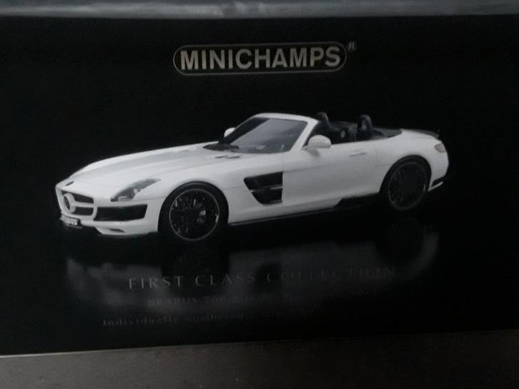 2 Minichamps 1/18 Mercedes Benz SLS BRABUS 700 COUPE/Cabrio, Hobby en Vrije tijd, Modelauto's | 1:18, Zo goed als nieuw, Auto