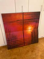 Modern 4-luik op doek (geheel = 120x120m), Antiek en Kunst, Ophalen