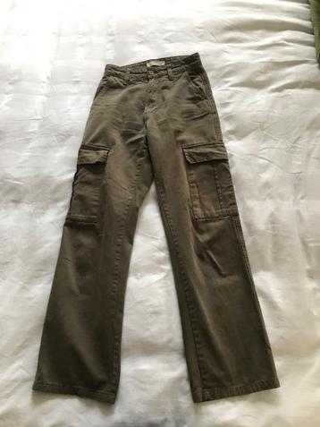 Pantalon cargo vert kaki à poches, Stradivarius, taille 32, Comme neuf, Taille 34 (XS) ou plus petite, Stradivarius, Vert