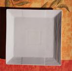 Lot de 4 Petites Assiettes Carrées Blanches (15,5 cm x 15,5), Ophalen, Keramiek, Zo goed als nieuw, Bord(en)