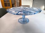 Taartschotel, blauw persglas, Ophalen of Verzenden