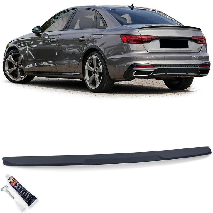 Spoiler Mat Zwart Voor Audi A4 B9 Limousine Sedan, Auto diversen, Tuning en Styling, Verzenden