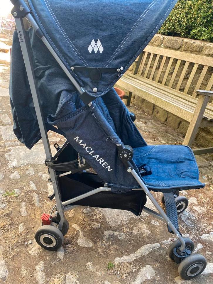Maclaren Quest Denim Indigo buggy, Enfants & Bébés, Buggys, Utilisé, Maclaren, Enlèvement