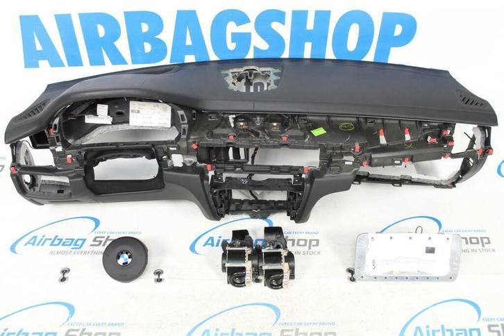 Airbag set - Tableau de bord M noir couture HUD BMW X6 F16, Auto-onderdelen, Dashboard en Schakelaars, Gebruikt, Ophalen of Verzenden