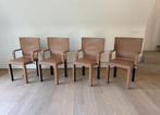 Zeldzame B&B Italia Axarcada Arcona armstoelen - Paolo Piva, Huis en Inrichting, Ophalen, Gebruikt, Bruin, Vier