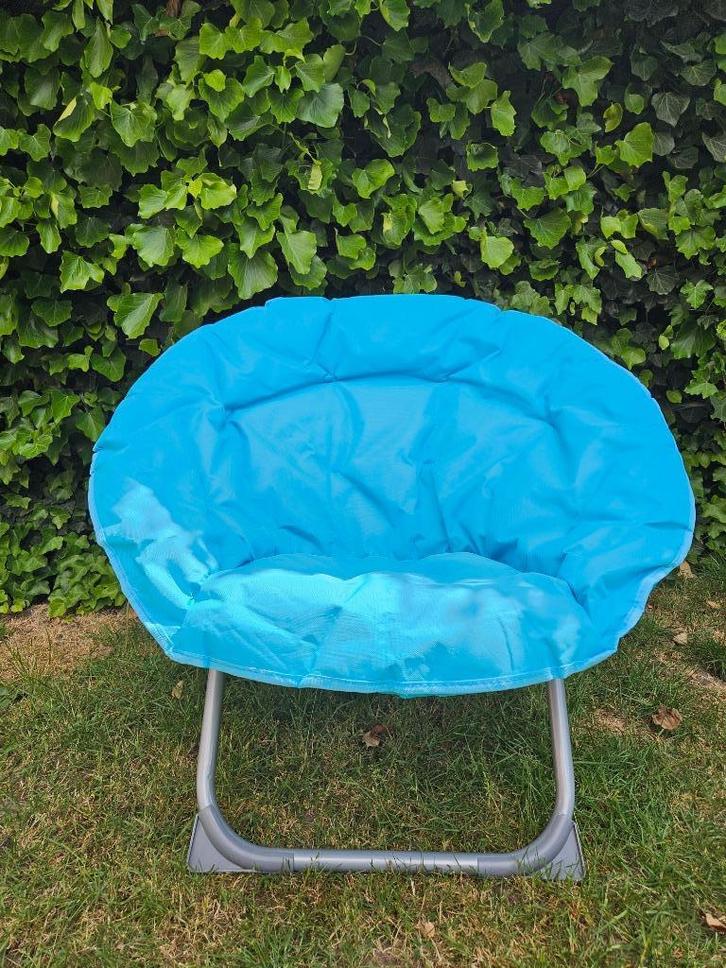 stoel, Maison & Meubles, Chaises, Comme neuf, Une, Tissus, Bleu, Enlèvement