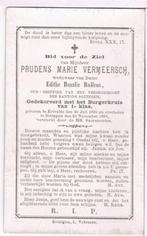 Bp. Vermeersch Prudens. ° Ertvelde 1820 † Sottegem 1890, Ophalen of Verzenden, Bidprentje