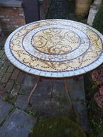 Table de bistrot patinée avec mosaïque, Jardin & Terrasse, Enlèvement, Utilisé, Métal