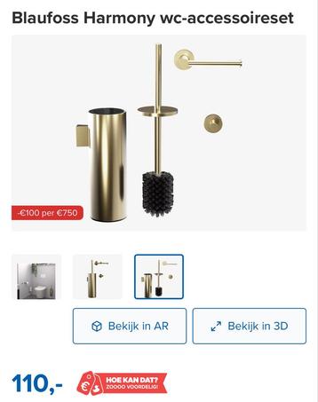 Blaufoss Harmony wc-accessoireset, Enlèvement, Neuf, Robinet