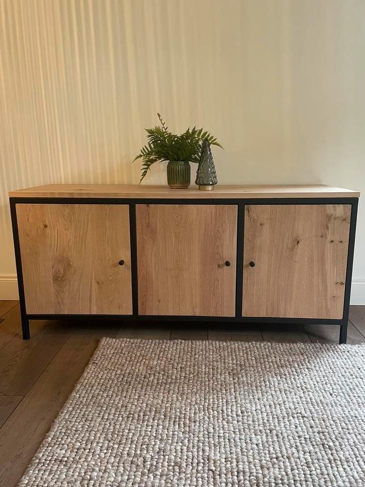 ✨ TV-meubel Eikenhout – Op Maat Gemaakt ✨, Huis en Inrichting, Kasten | Dressoirs, Nieuw, 50 tot 100 cm, 75 cm of meer, Met lade(s)