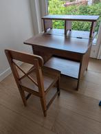 Houten lessenaar kind schoolbank, Ophalen, Zo goed als nieuw