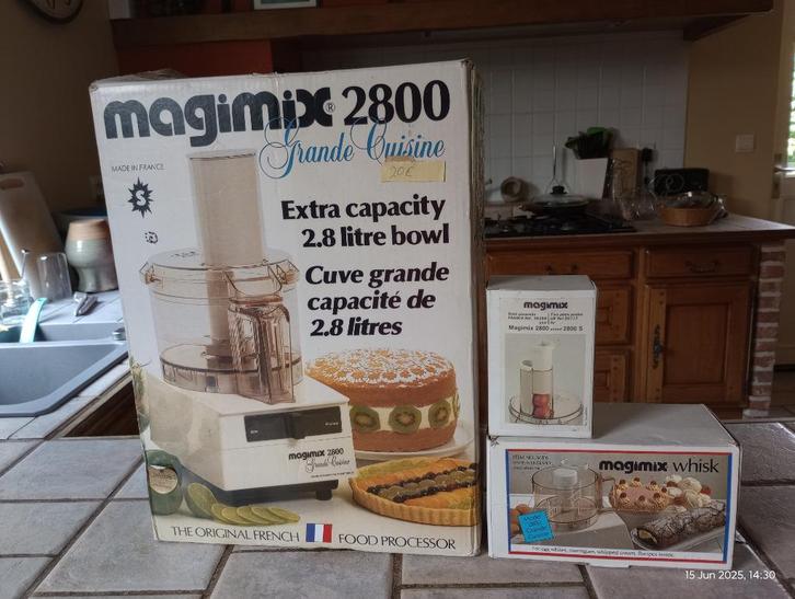 Magimix 2800S keukenmachine, Elektronische apparatuur, Keukenmixers, Gebruikt, 2 tot 3 liter, 1 snelheid, Vaatwasserbestendig