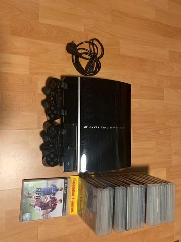 Playstation 3 met toebehoren, 40 GB, Phat, Enlèvement, Utilisé