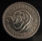 Zeldzame zilveren 1 shilling 1939, Ophalen of Verzenden, Zilver