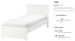 Ikea Songesand bedframe / matras / lattenbodem propere staat, Ophalen, 90 cm, Eenpersoons, Wit