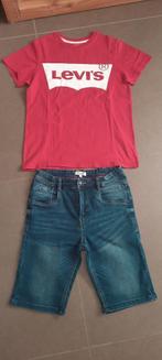 Setje met short en t-shirt maat 164, Kinderen en Baby's, Kinderkleding | Maat 164, Levi’s, Ophalen of Verzenden, Zo goed als nieuw