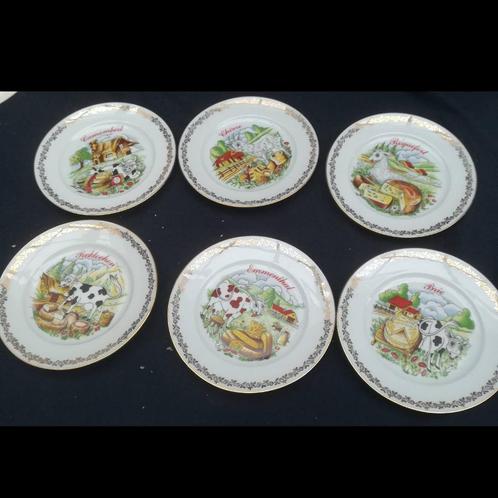 Limoges Frankrijk: 6 kleine kaasplankjes, Antiek en Kunst, Antiek | Porselein, Ophalen