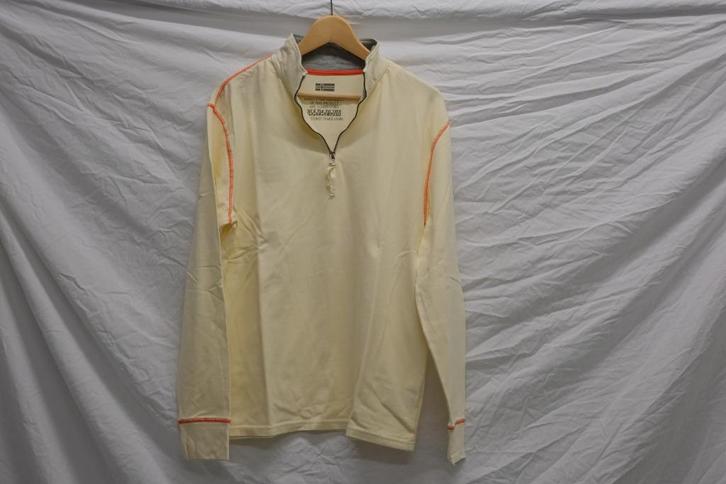 Napapijri - T-Shirt met lange mouwen en rits, Kleding | Heren, T-shirts, Zo goed als nieuw, Maat 56/58 (XL), Geel, Ophalen