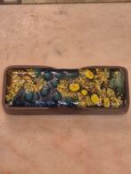 Prachtige vintage emaille op koperen zakhouder., Antiek en Kunst, Ophalen
