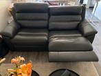 Lederen zetel met 2 relaxstoelen, Huis en Inrichting, Ophalen, Gebruikt, Tweepersoons, Rechte bank