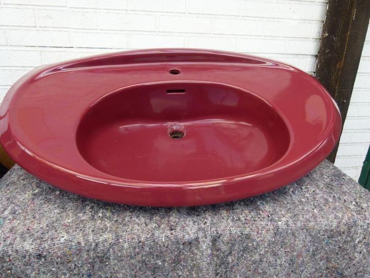 vintage wastafel lavabo + aflegbord Ideal Standard 70er, Verzamelen, Retro, Huis en Inrichting, Ophalen