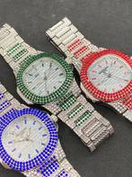 Iced out colorful PP dames, Overige merken, Staal, Staal, Polshorloge