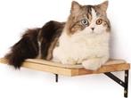 wandrek met krabmat voor katten | massief rubberhout