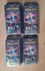 Disney lorcana rise of the floodborn starter deck 4x, Ophalen of Verzenden, Zo goed als nieuw, Booster