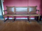 Banquette / canapé cuir et bois, Ophalen
