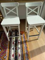 2 Chaises  haute blanche IKEA, Huis en Inrichting, Stoelen, Ophalen, Zo goed als nieuw, Wit, Twee