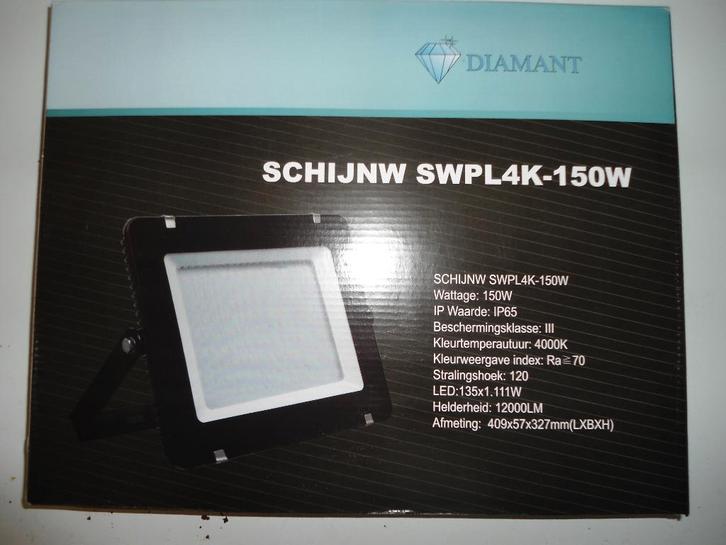 Splinternieuwe schijnwerper, verstraler, LED 150 Watt., Tuin en Terras, Buitenverlichting, Nieuw, Led, Ophalen of Verzenden