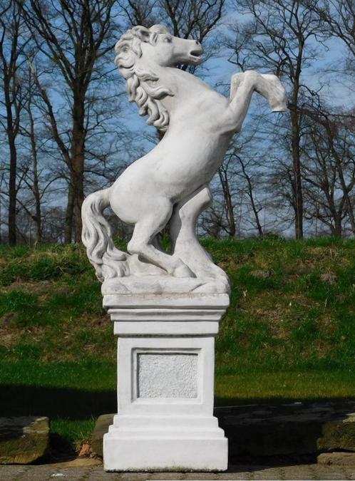 paard en zuil, Jardin & Terrasse, Statues de jardin, Neuf, Pierre, Enlèvement ou Envoi