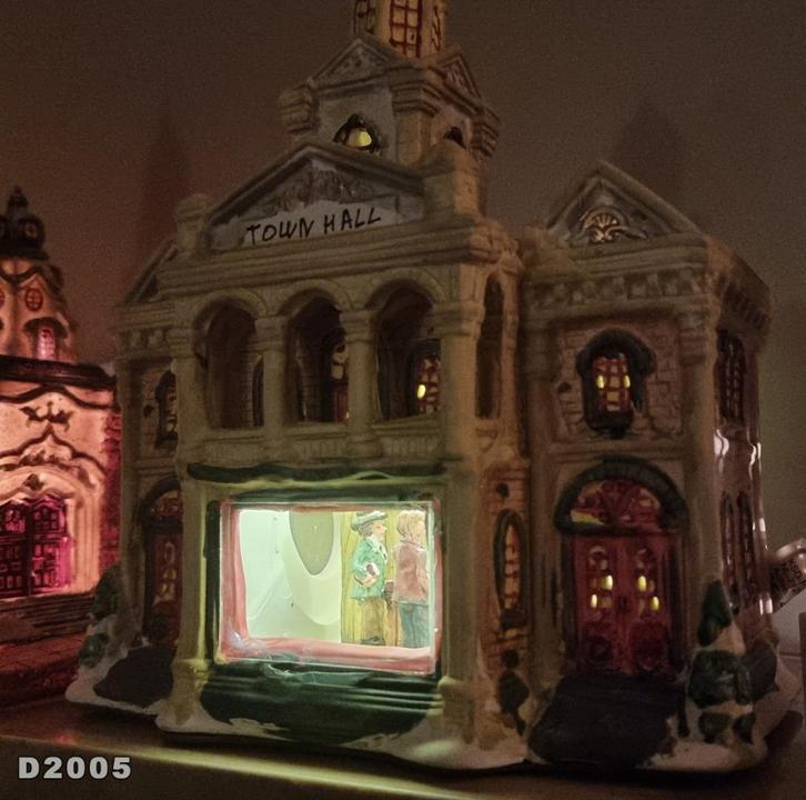 Verlichte Vintage Kersthuisjes, Diversen, Kerst, Zo goed als nieuw, Ophalen of Verzenden