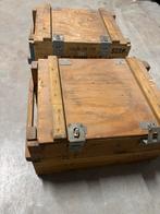 Sterke houten vintage kist te koop, Antiek en Kunst, Ophalen