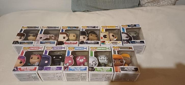 FUNKO POP, set van 11 pop-filmvideogame FORTNITE etc., Verzamelen, Beelden en Beeldjes, Zo goed als nieuw, Fantasy, Ophalen