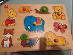 Puzzle en bois incrusté avec des animaux JUMBO, Enlèvement ou Envoi, Utilisé