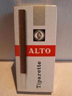 Oud doosje met 5 sigaren met plastic filter Alto Tiparette, Verzamelen, Rookartikelen, Aanstekers en Luciferdoosjes, Ophalen of Verzenden