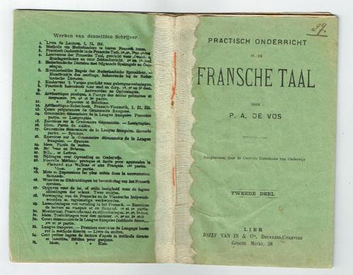 Boek-Praktisch onderricht in de fransche taal (1921), Antiek en Kunst, Antiek | Boeken en Manuscripten, Ophalen of Verzenden