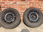 4 winterbanden continental 185/60 R15 op velg, Auto-onderdelen, Banden en Velgen, Ophalen, Gebruikt, Winterbanden