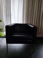 Vintage Ikea eenzit in zwart, Ophalen, Eenpersoons, Minder dan 75 cm, Leer