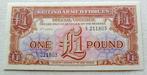 UK 1956 bankbiljet 1 Pond Strijdkrachten (Sues crisis) - UNC, Verzenden, Overige landen, Los biljet