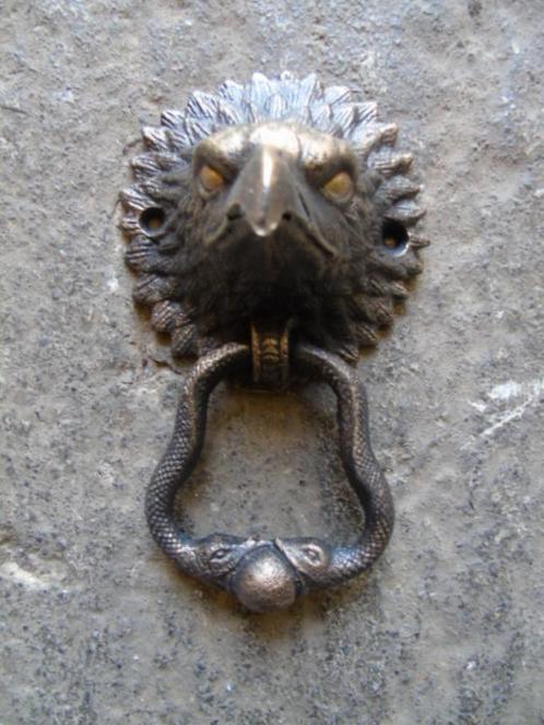 frappe porte en fonte pat bronze tête d aigle, Jardin & Terrasse, Décoration murale de jardin, Neuf, Enlèvement ou Envoi