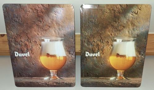 Duvel Moortgat - 2 x Reclamebord - Metaal, Verzamelen, Merken en Reclamevoorwerpen, Gebruikt, Reclamebord, Ophalen of Verzenden
