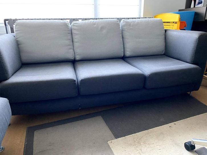 Salon, Huis en Inrichting, Zetels | Zetels, Gebruikt, Rechte bank, Vierpersoons of meer, 150 tot 200 cm, 75 tot 100 cm, Stof, Ophalen