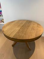 Massief eiken ronde eettafel, Huis en Inrichting, Tafels | Salontafels, Ophalen, Zo goed als nieuw